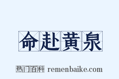 命赴黄泉是什么意思的图片